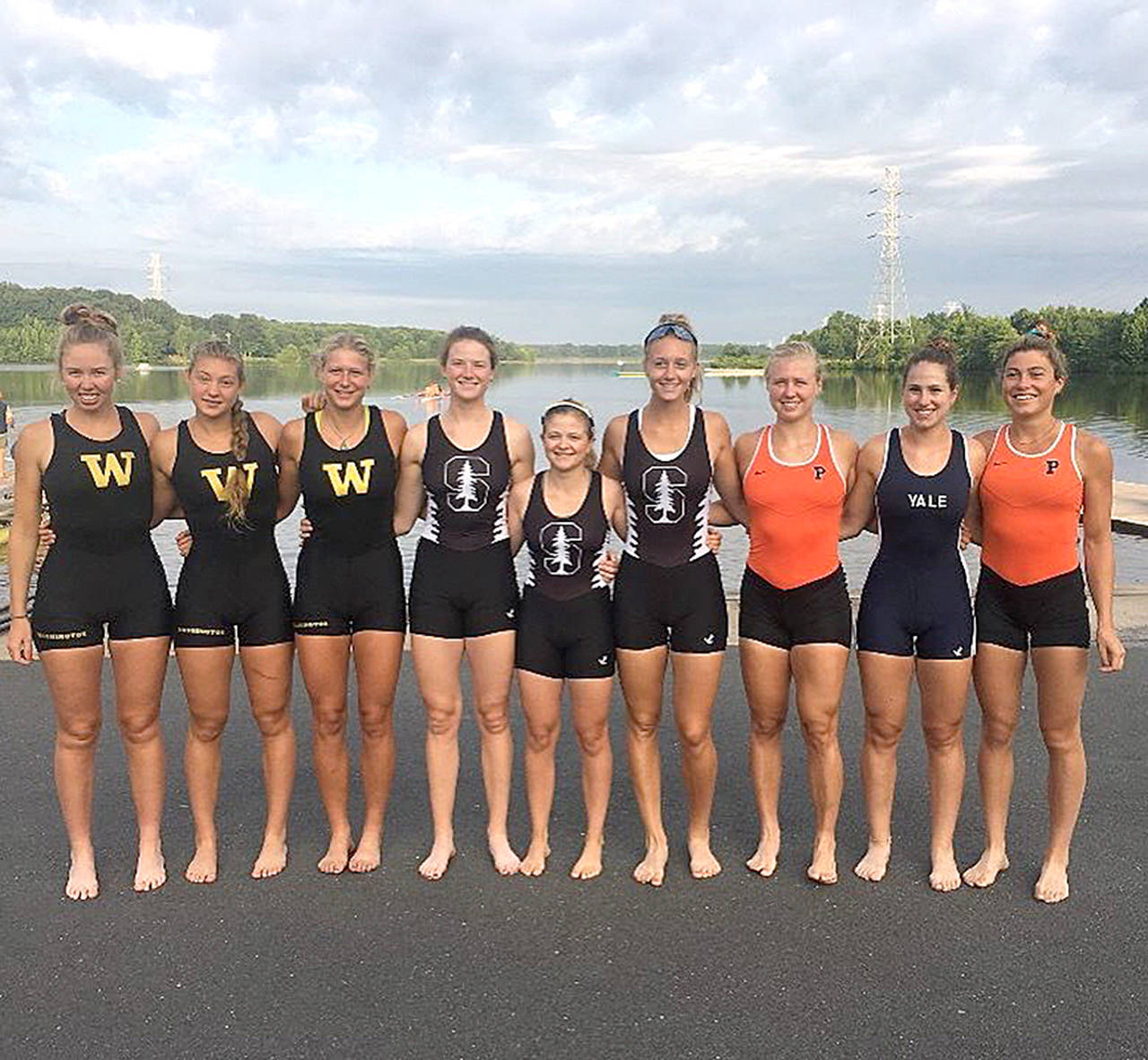 Sequim’s Elise Beuke, second from left, is rowing for Team USA at the U-23 World Championships in Poland Wednesday through Sunday. She and her teammates are raising funds to cover expenses.