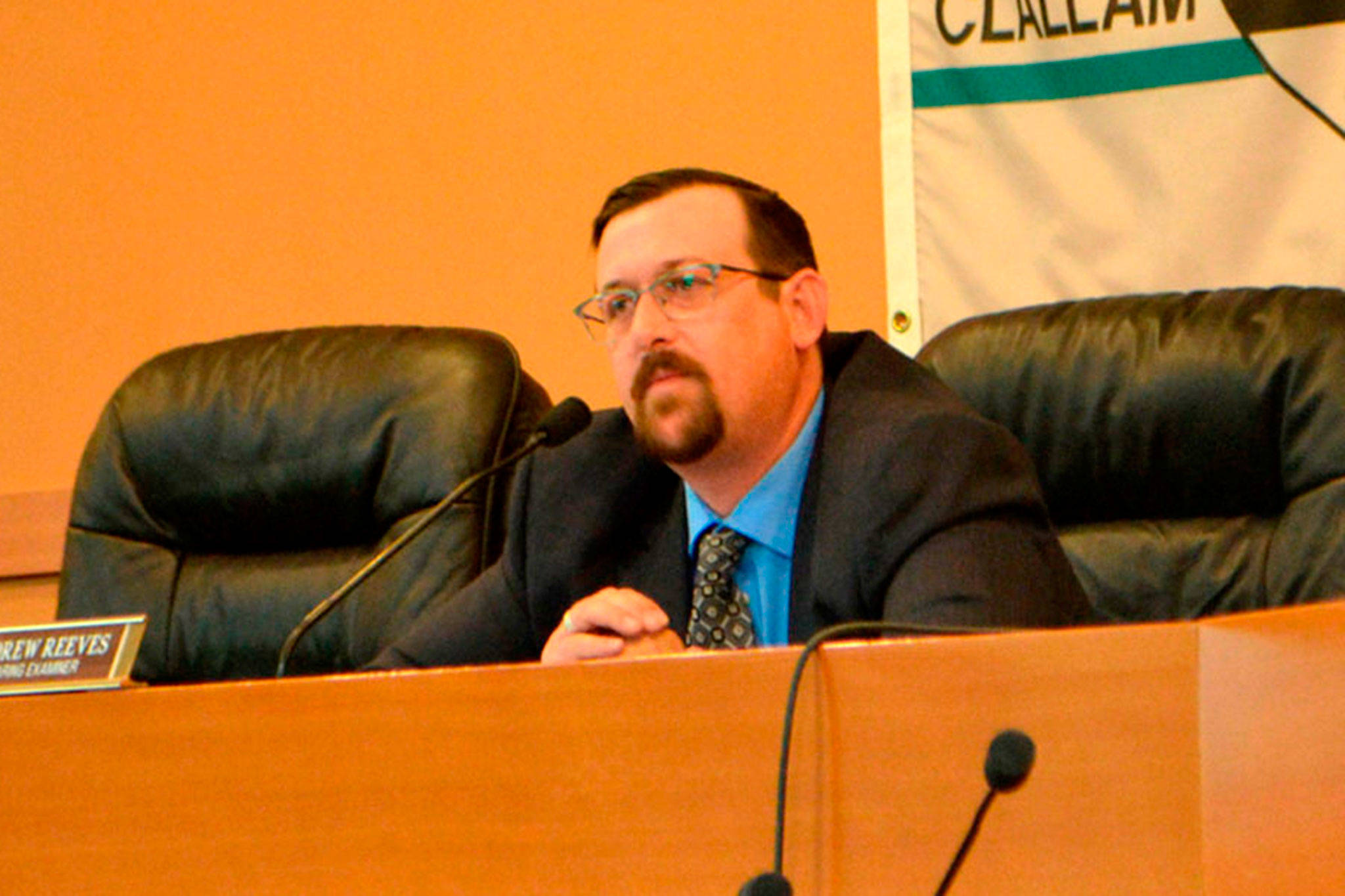 Andrew Reeves, Clallam County hearing examiner, sent out a letter July 27 denying a binding site plan for 66 manufactured homes on the corner of Hooker Road and Atterberry Road because he thinks a decision must be made on how far buffers must be for construction from Matriotti Creek. Sequim Gazette file photo by Matthew Nash