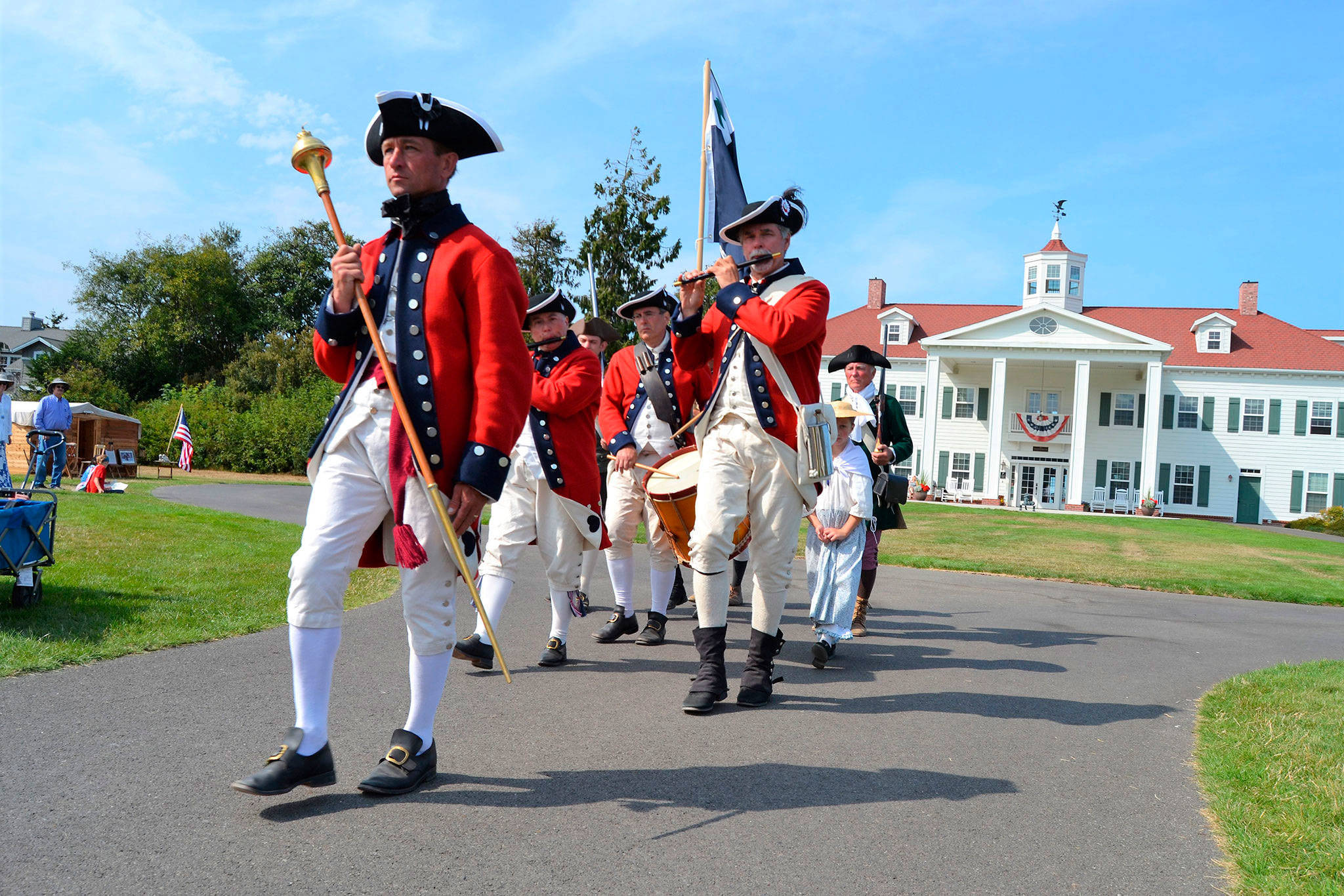 Dozens of reenactors return for the fourth Northwest Colonial Festival Aug. 9-12, at the George Washington Inn where they’ll recreate the Skirmish at Lexington Green and Battle for Concord Bridge daily.