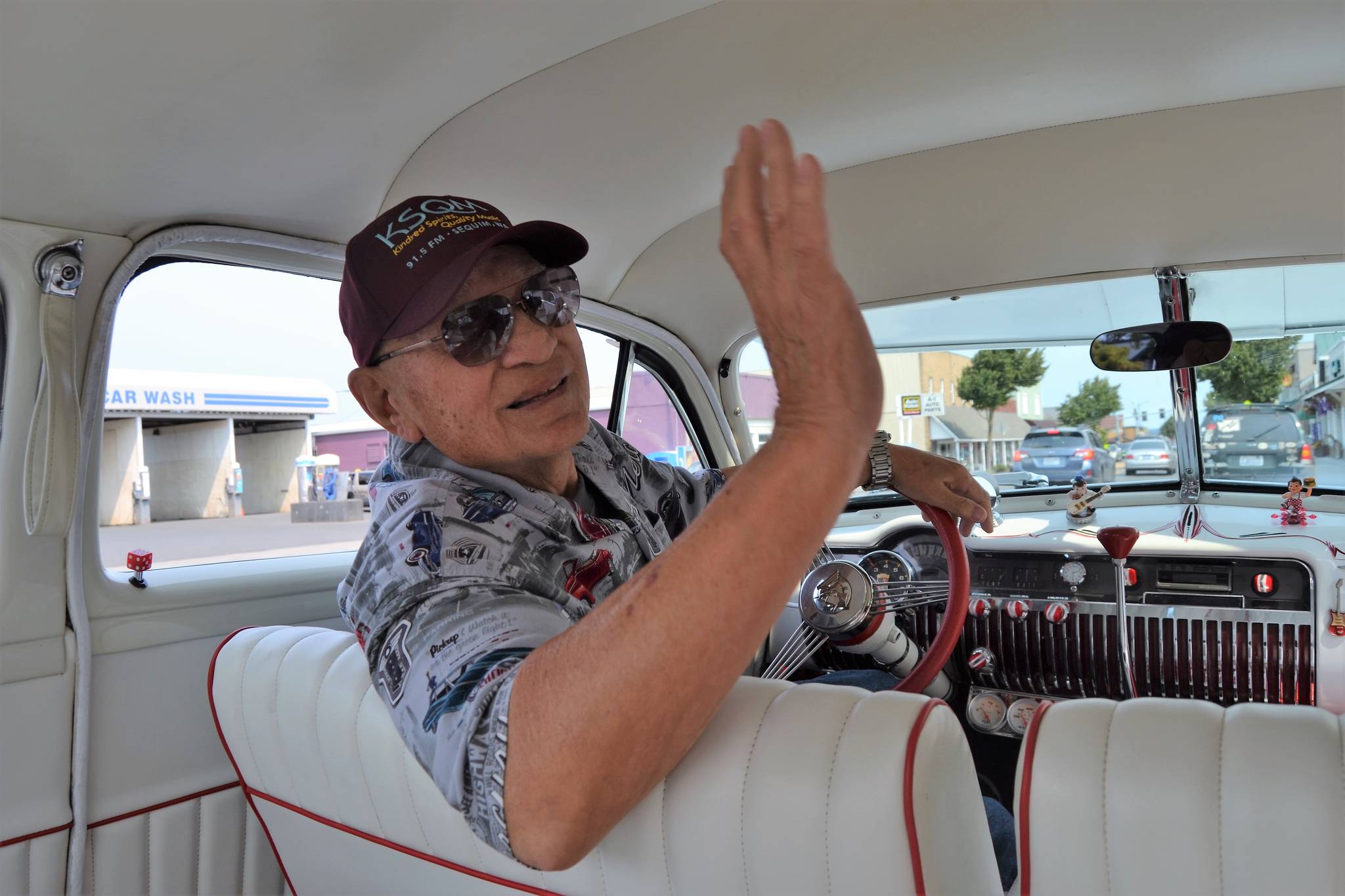 Sequim’s Bobby Rose says he is a car guy and a music guy and for the first time in several decades he returns to Sequim Prairie Nights’ stage at 1 p.m. Saturday with his sister Gloria to sing his song “Don’t tell a Lie.” He’ll broadcast throughout the day with KSQM from the event, too. Sequim Gazette photo by Matthew Nash