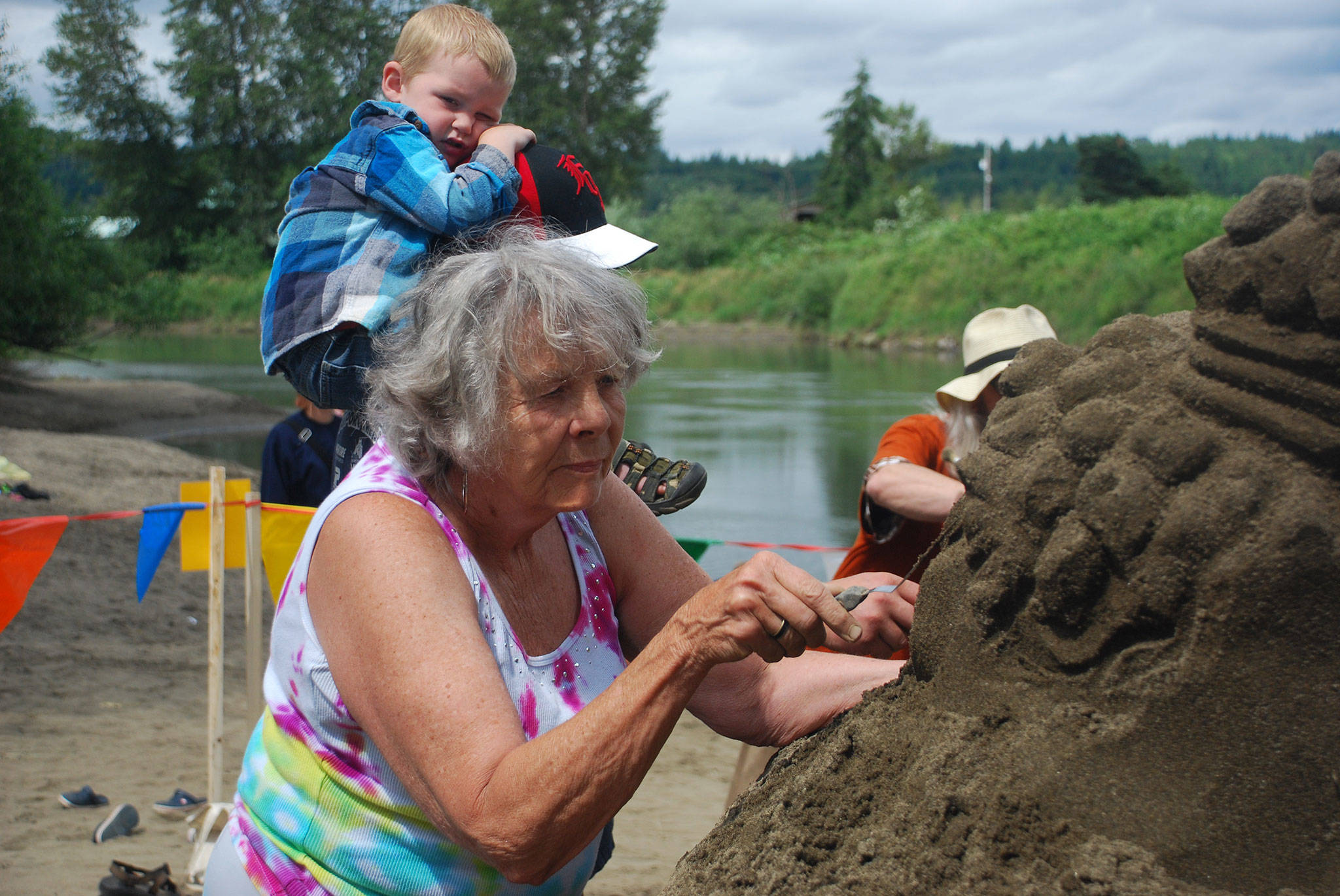Local artist Kali Bradford plans to create an 8-foot sand sculpture for the Reach and Row and Waterfront Day event on Sept. 15 at John Wayne Marina where proceeds benefit Volunteer Hospice of Clallam County. Submitted photo