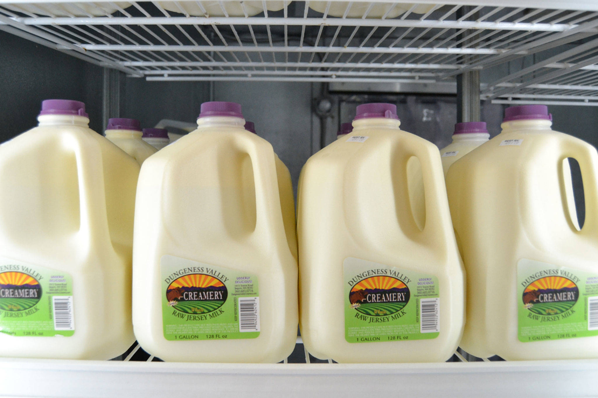 Each product from Dungeness Valley Creamery features a label about possible risks for young children, the elderly, pregnant women and individuals with lower immune systems because the milk is not pasteurized. Sequim Gazette photo by Matthew Nash