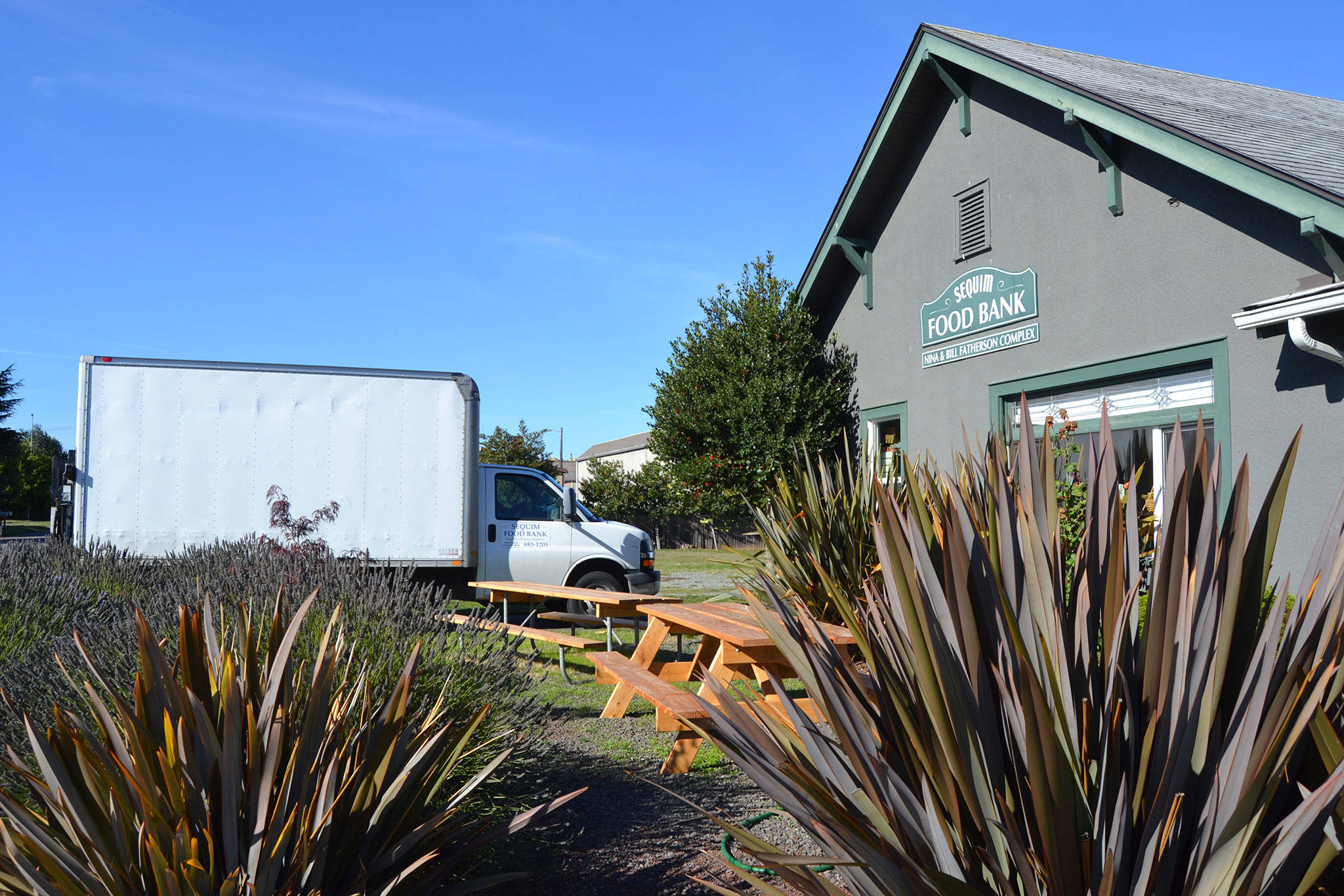 Leaders of the Sequim Food Bank report gas, food and equipment have been stolen at least three times from the facility and delivery truck. Sequim Gazette photo by Matthew Nash
