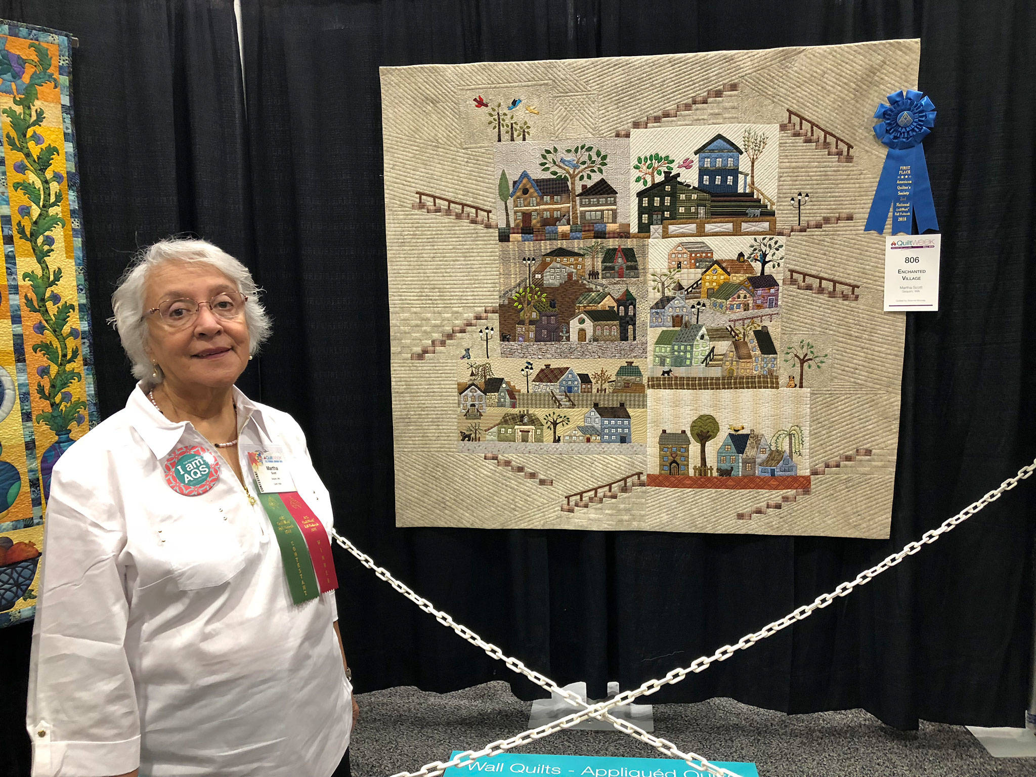 In Paducah, Kentucky, Martha Scott won first place for her “Enchanted Village” in the “Wall Hanging Hand Appliqué” category. Submitted photo