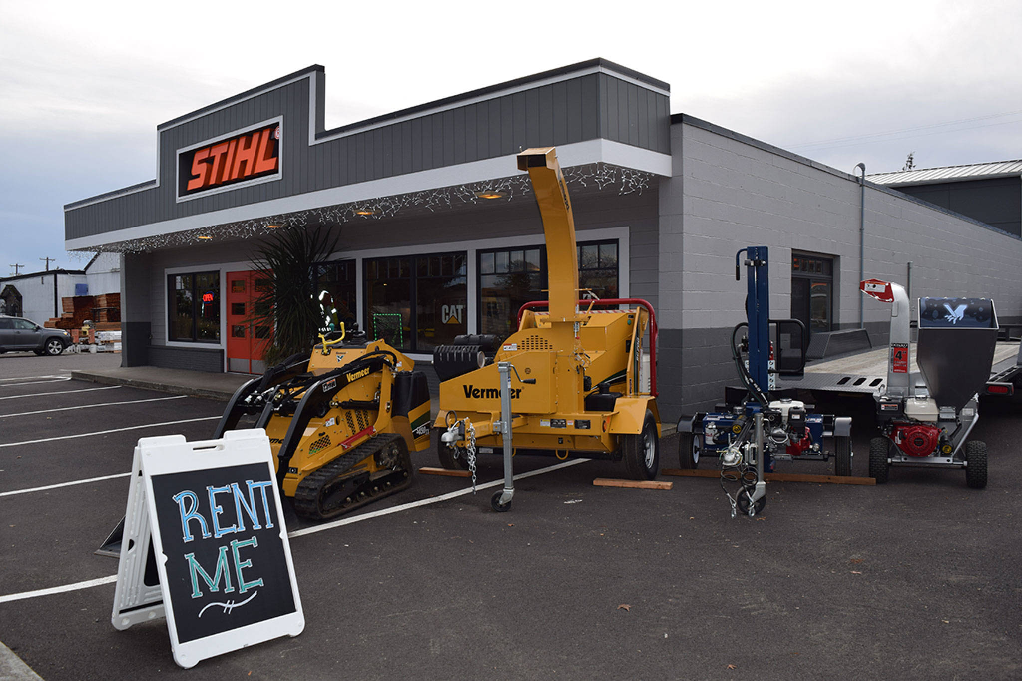 Thomas Building Center opened its new branch of business, Rentals by Thomas, at 349 W. Washington St., next to Power by Thomas, the business’ full-service STIHL dealership. Sequim Gazette photo by Erin Hawkins