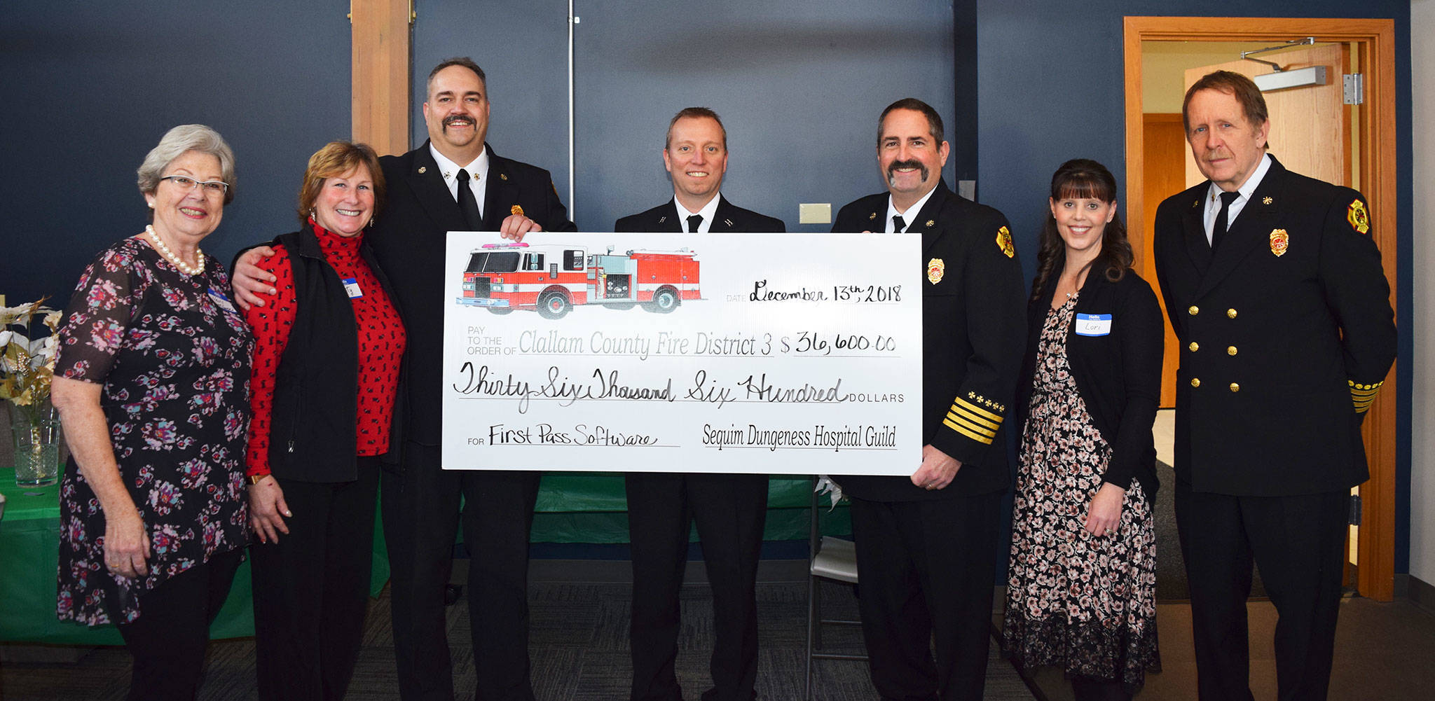 Sequim-Dungeness Hospital Guild gives fire district funds for software