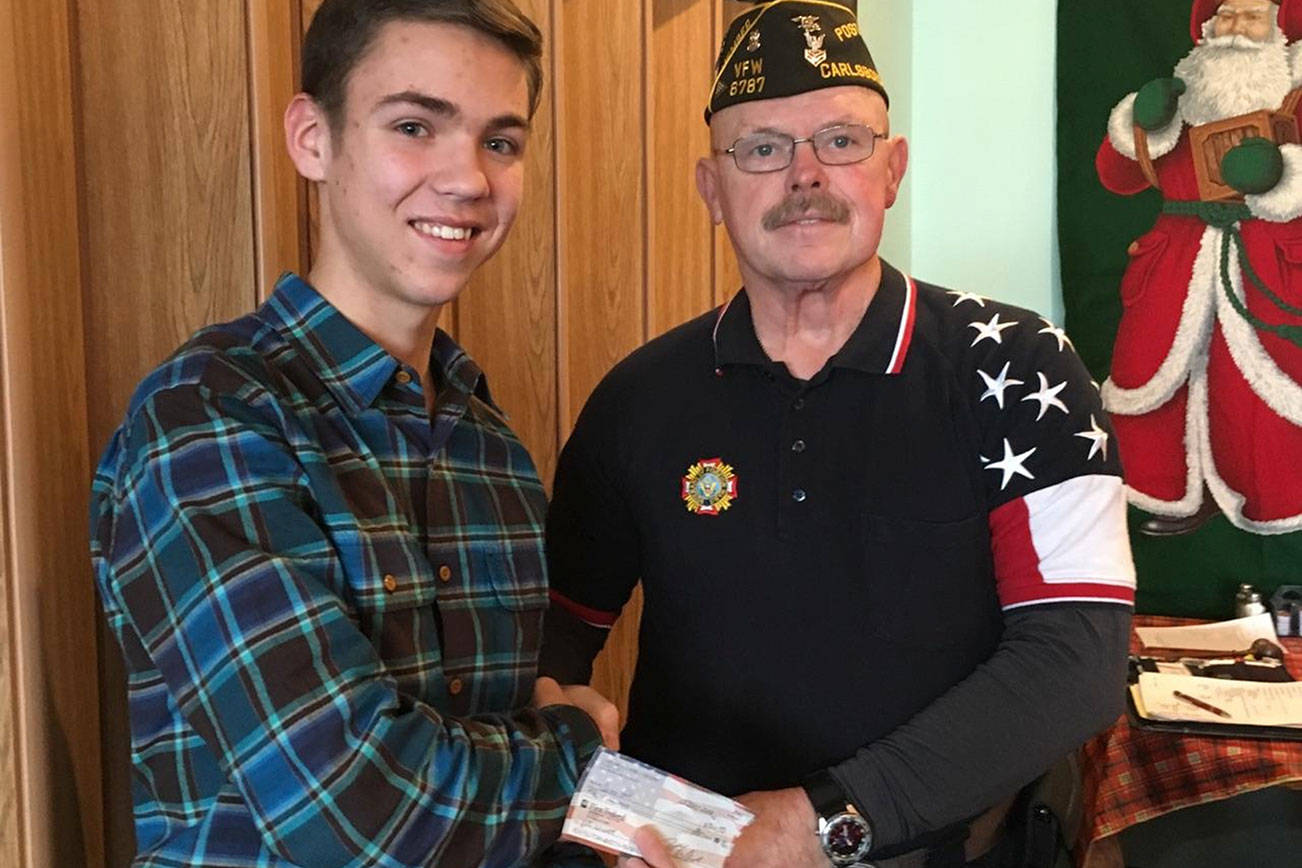 Milestone: Sequim’s Carson Holt selected for VFW essay competition