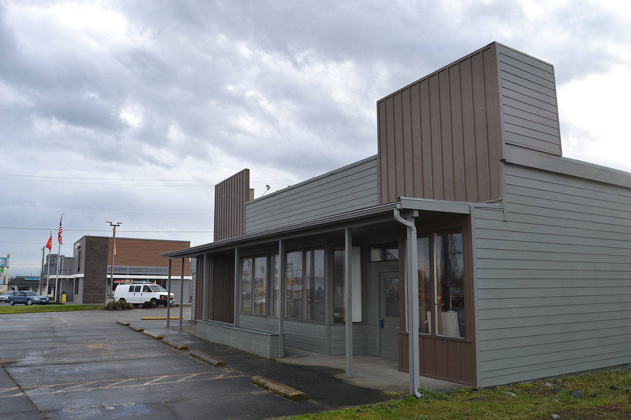 The former Mugs & Jugs and Town Tavern space will become available as two retail spaces later this year through Brian Beaulaurier, owner of Sequim McDonald’s. He bought the building about one-and-a-half years ago for additional parking. Sequim Gazette photo by Matthew Nash