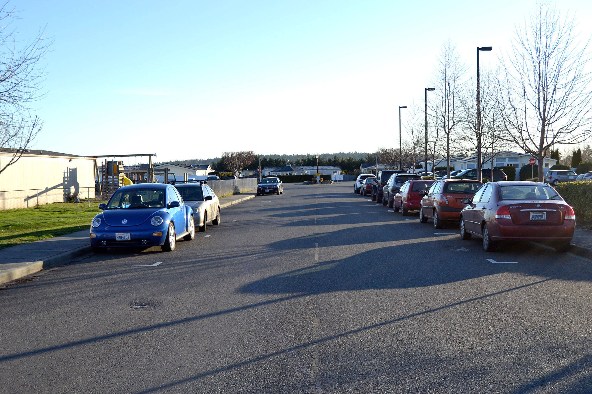 In the next week, parking will no longer be permitted on the north side of Cape Hope Way (seen on the left) after City Councilors asked Sequim city staff to remove parking after concerns from nearby residents. Sequim Gazette photo by Matthew Nash