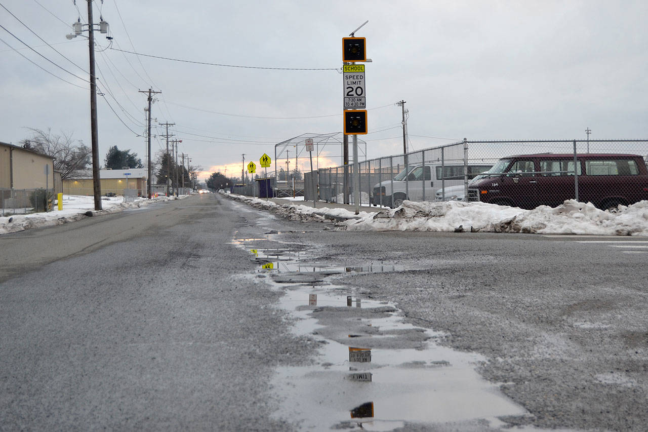 Construction appears to be only months away as City of Sequim staffers opened bids on Feb. 18 for rehabilitation work along West Fir Street from Sequim Avenue to Fifth Avenue. The project tentatively will take 18 months and cost around $5 million. Sequim Gazette photo by Matthew Nash