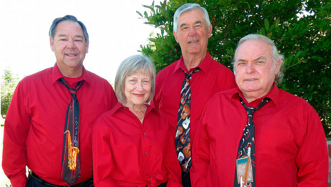 Buttercup Lane members, from left, Dave Keyte, Diane Johnson, Mike Johnson, and Rodger Bigelow perform Tuesday, March 12 for St. Luke’s Episcopal Church’s Music Live at One series. Submitted photo