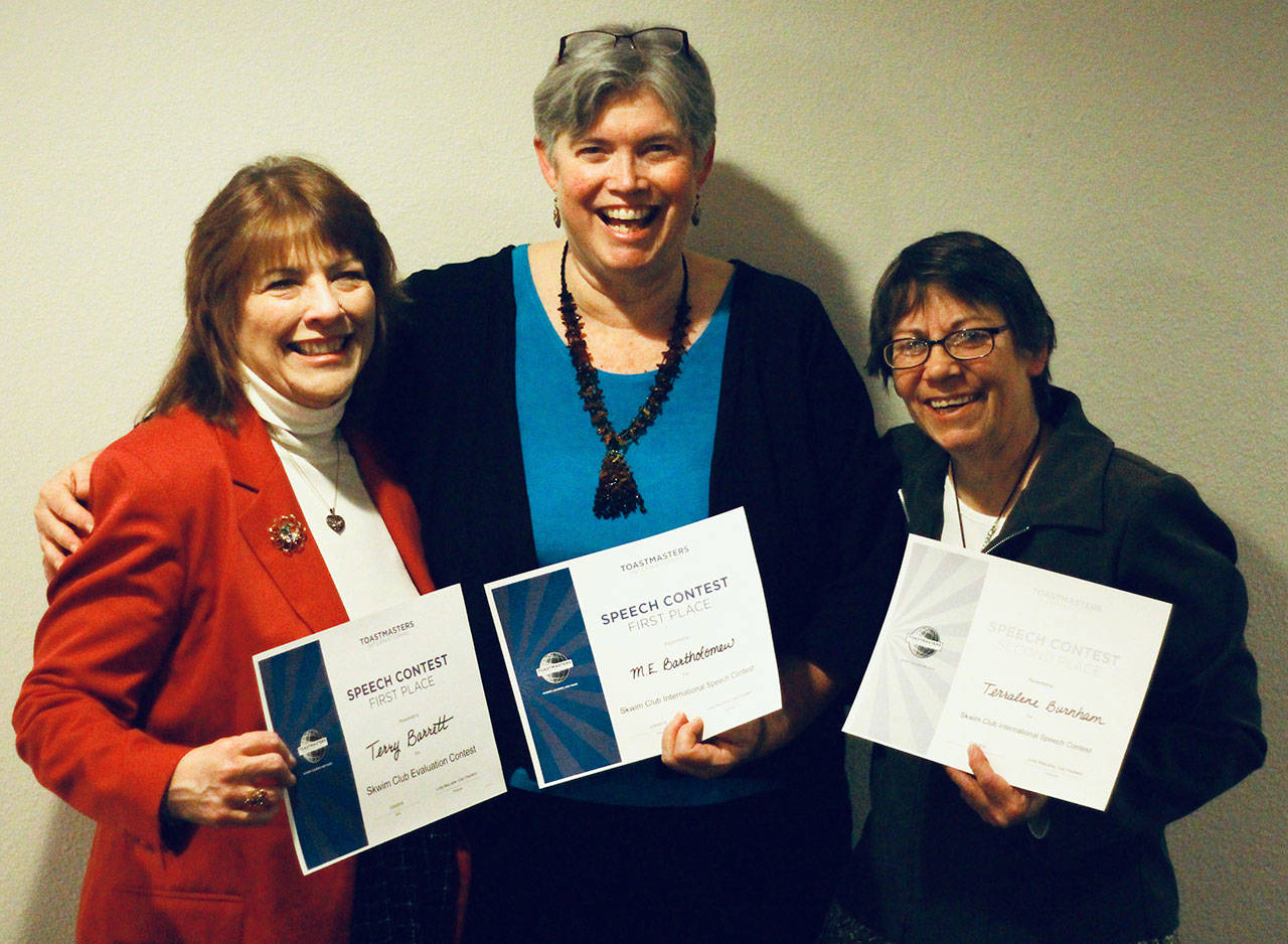 Local Toastmasters win, advance in speech contests
