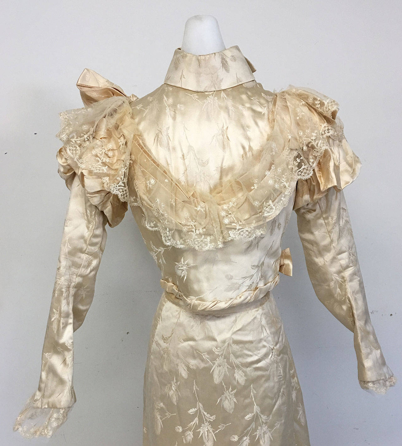 The Clallam County Historical Society’s “Celebrating 120 Years of Bridal Parties” features historic bridal gowns such as this gown from 1898 Photo courtesy of Clallam County Historical Society