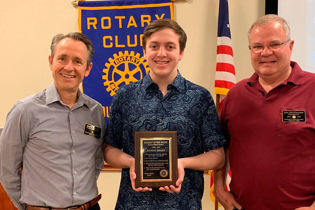 Milestone: Bowden earns Rotary Student of the Month honor