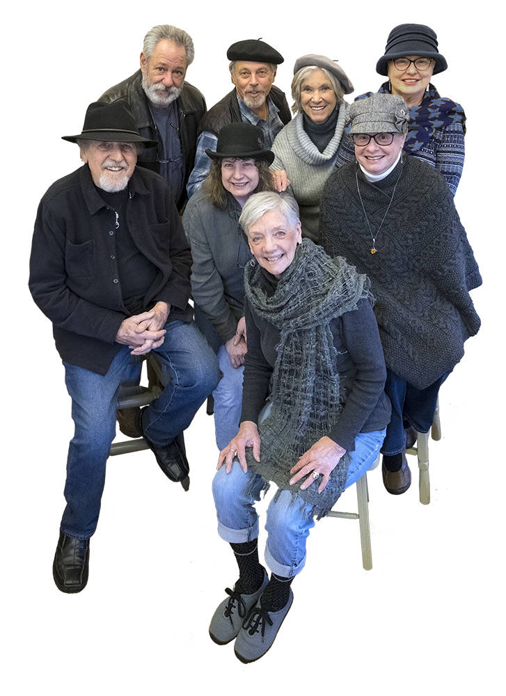 Back row, from left, are 2019 ARTJAM artists Stephen Portner, Brian Buntain, Lynne Armstrong and Mary Franchini, with (front row, from left) Ed Crumley, Tammy Hall and Linda Collins Chapman, with (in front) Susan Gansert Shaw. Submitted photo