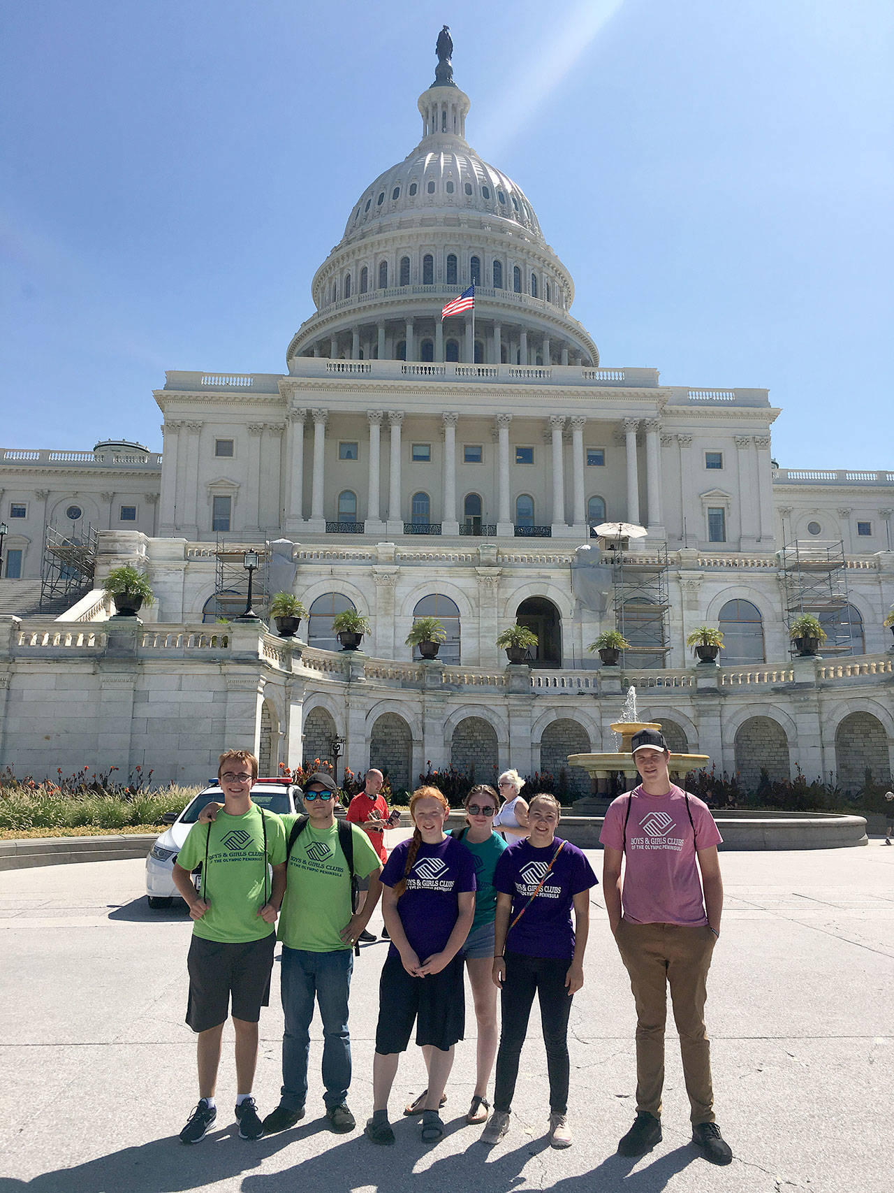 Keystone group members — five from Sequim and one from Port Angeles — visit the Capital Building in Washington, D.C., during what club representatives call the “ultimate field trip.” Submitted photos