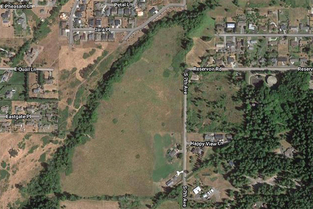 Sequim city councilors gave the OK on Aug. 12 for 97 lots for single family homes to go in off South Seventh Avenue. Prior to construction at an undisclosed time, the developer will connect South Seventh Avenue. Photo courtesy of City of Sequim