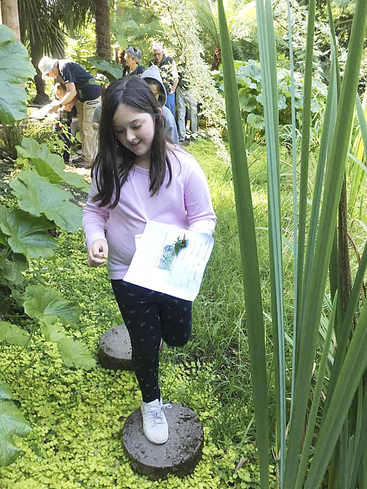 Garden Club members explore Heronswood, a tropical garden in Port Gamble, during the last week of the Boys & Girls Club’s summer activities. Submitted photo