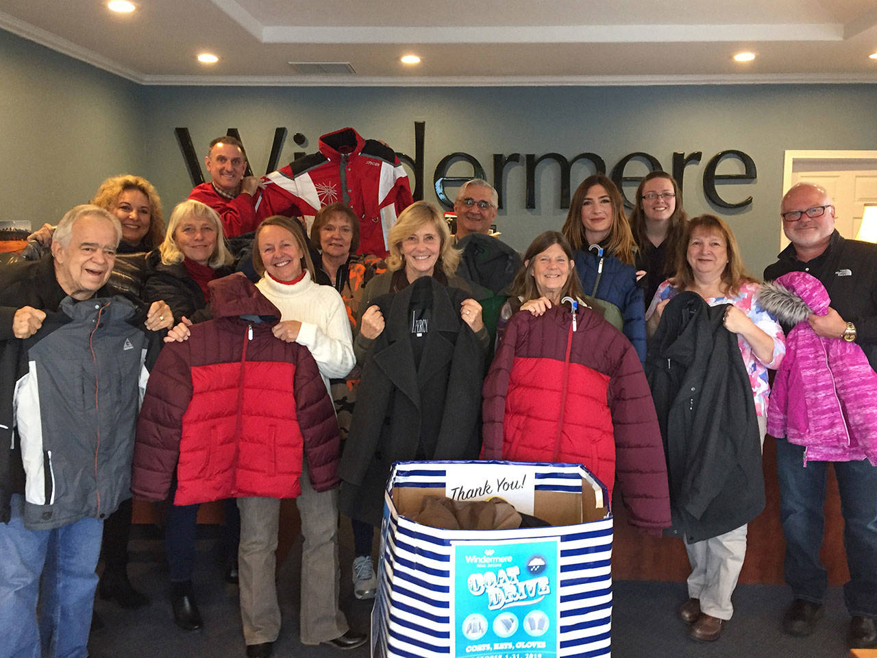 Milestone Windermere collects for coats drive Sequim Gazette