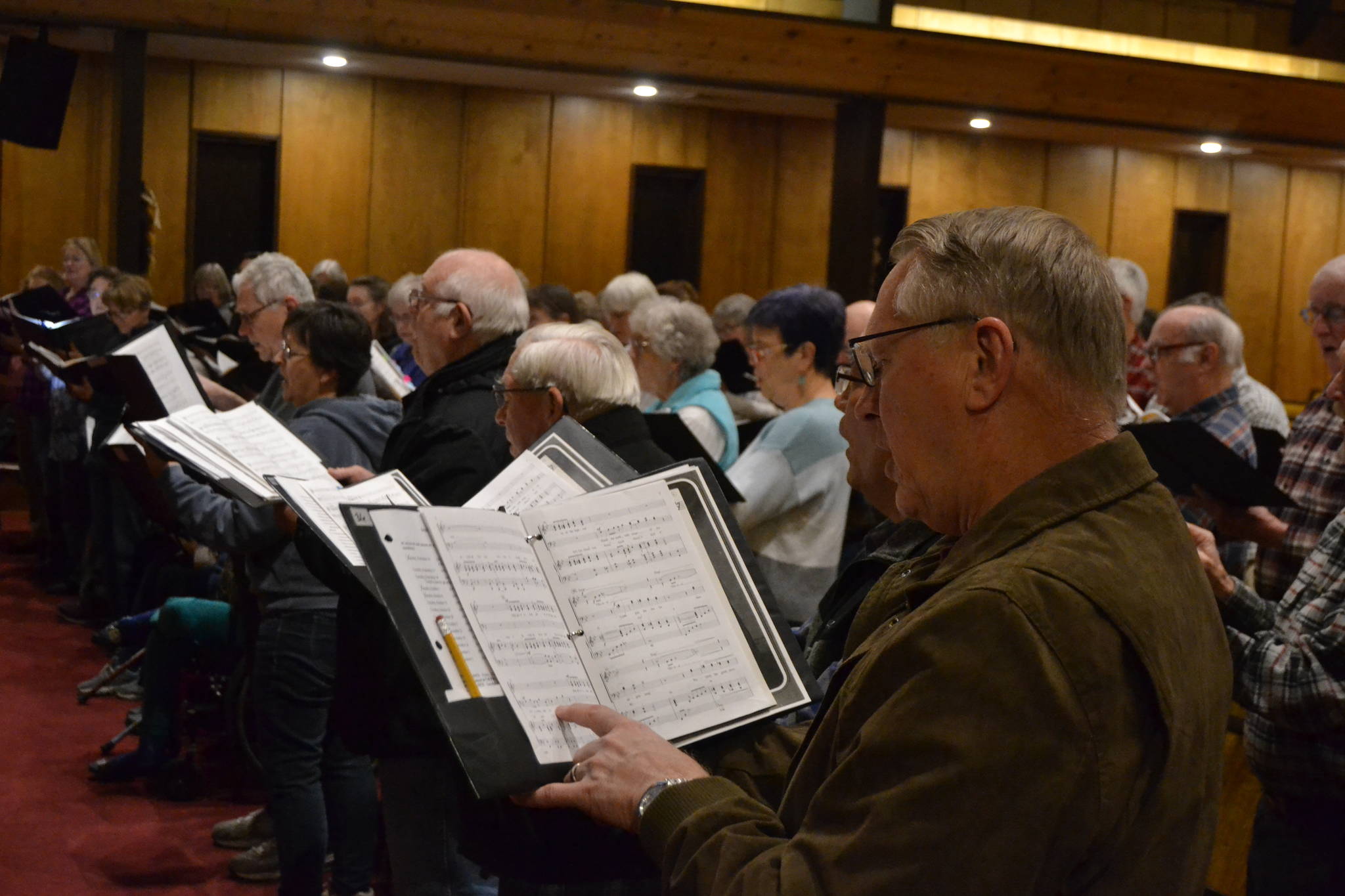 This year’s Sequim Community Christmas Chorus features 70 singers performing Dec. 6-8 at Sequim Seventh-day Adventist Church. Sequim Gazette photos by Matthew Nash