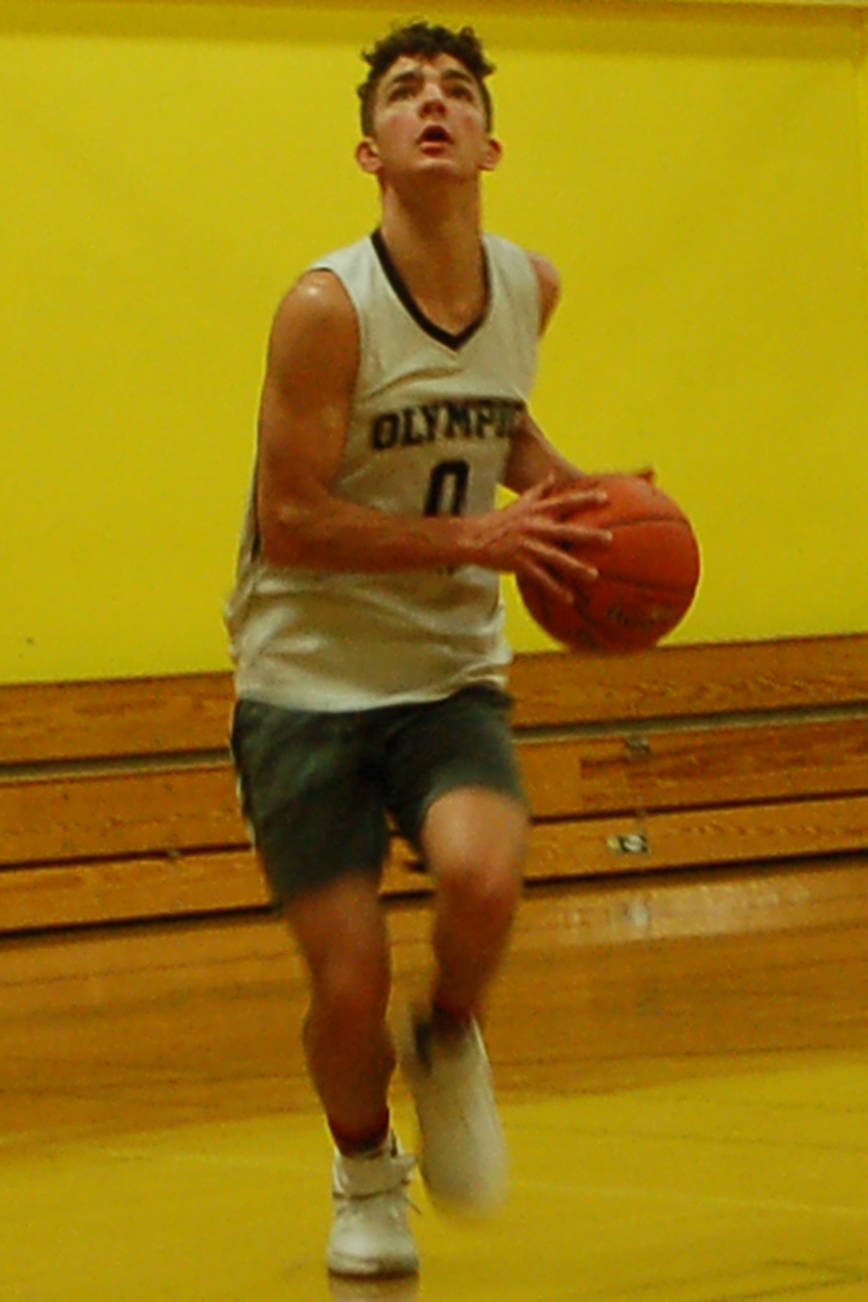 Dallin Despain drives to the hoop during a pre-season practice for the Sequim Wolves boys basketball team on Nov. 21. Sequim Gazette photo by Conor Dowley