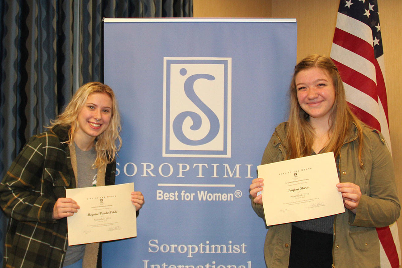 Milestone: Sequim Soroptimists name Sturm, Vander Velde Students of the Month