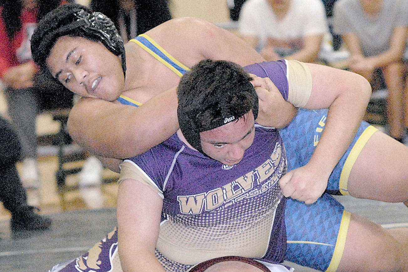 Wrestling: Sequim grapplers compete at Axe, Hawkins tourneys