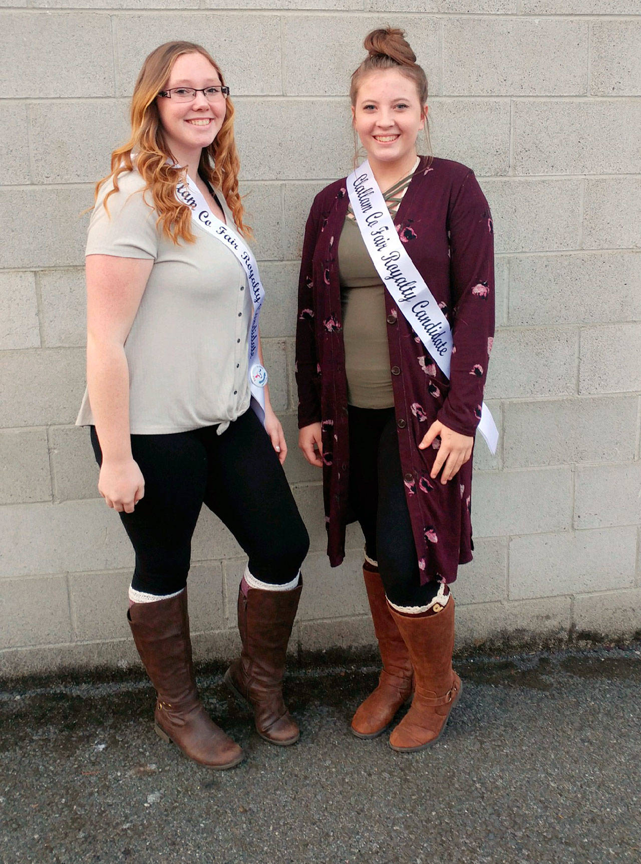 Hannah McDaniel, left, and Anna Menkal are candidates for 2020 Clallam County Fair Royalty. Submitted photo