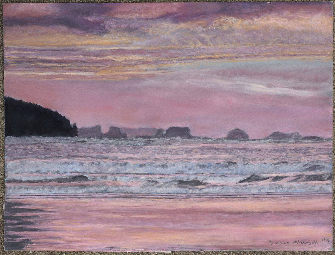 “Hobuck Beach” by Susan McDougall, featured artist at Sequim Museum & Arts. Submitted art