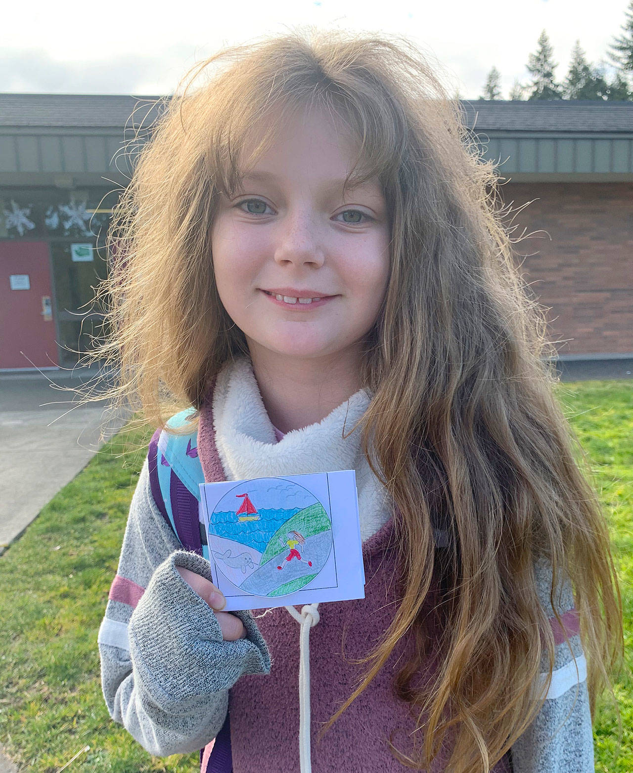 Amalia Bell is the grand prize winner for the 2020 North Olympic Discovery Marathon Kids Medal Design Contest. Photo courtesy of North Olympic Discovery Marathon