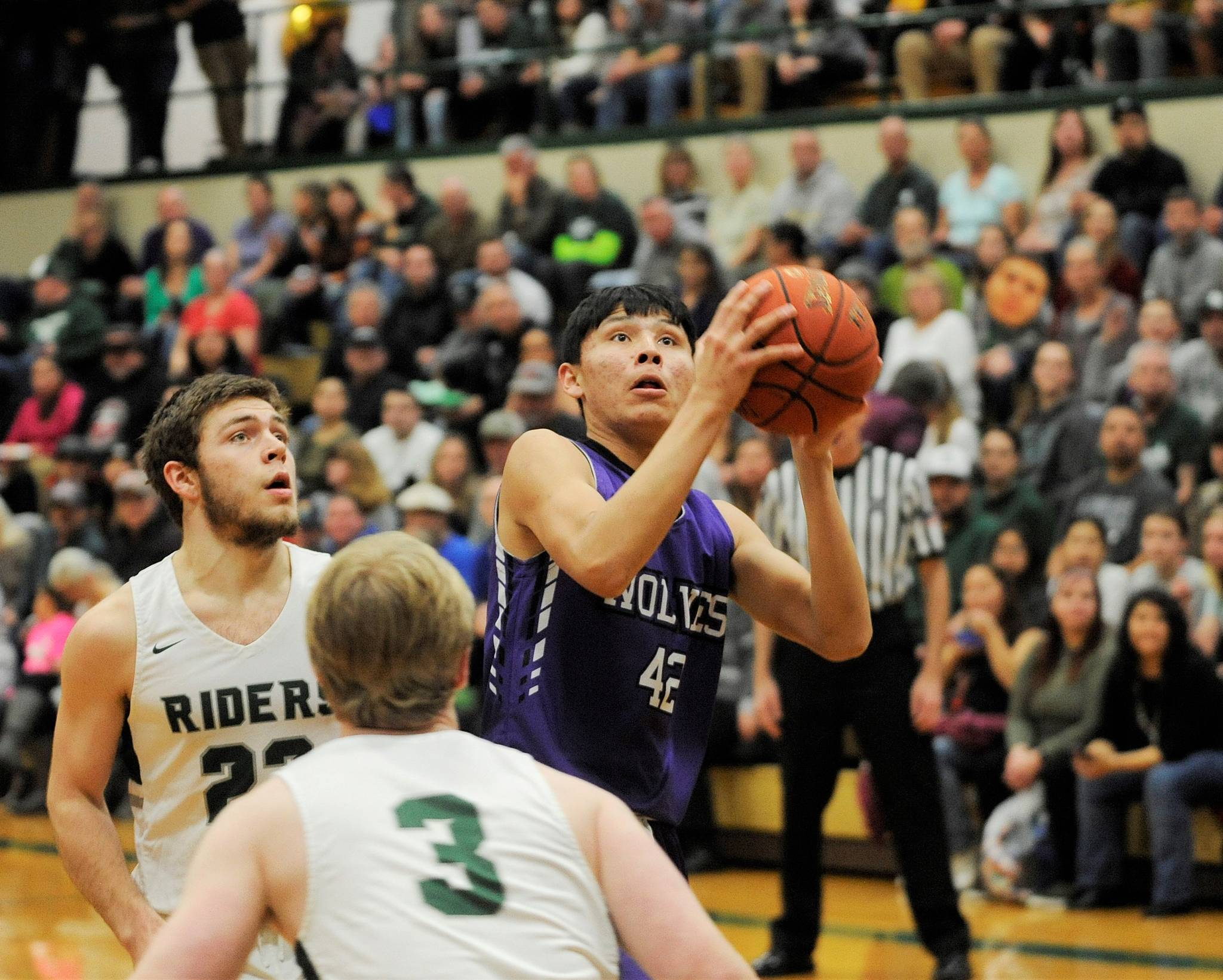 Sequim High freshman Isaiah Moore was named to the 2019-20 All-Peninsula Boys Basketball Team after averaging 10.5 points and a team-high 7.7 rebound. Sequim Gazette file photo by Michael Dashiell