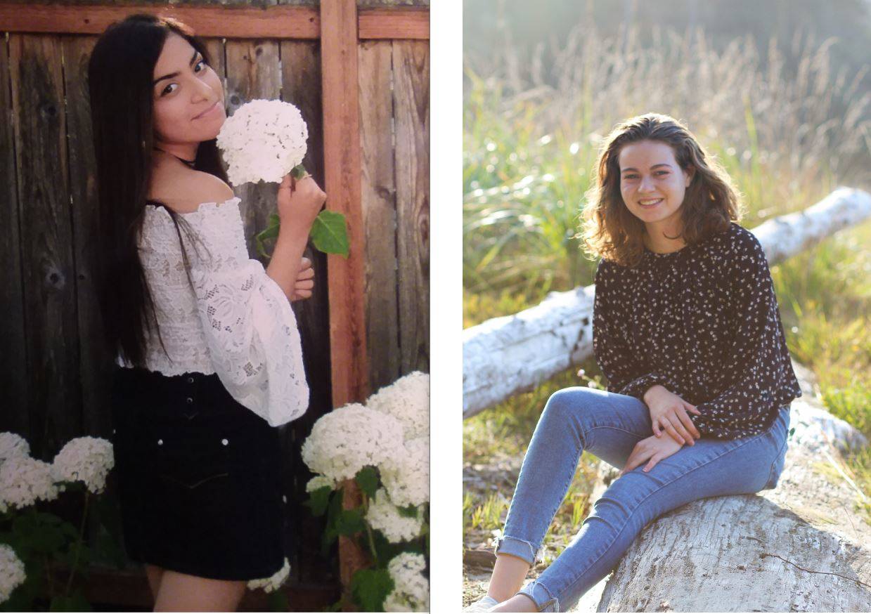 Kimberly Perez, left, and Vita Olson are recent Girls of the Month selections by the Soroptimist International of Sequim. Submitted photo