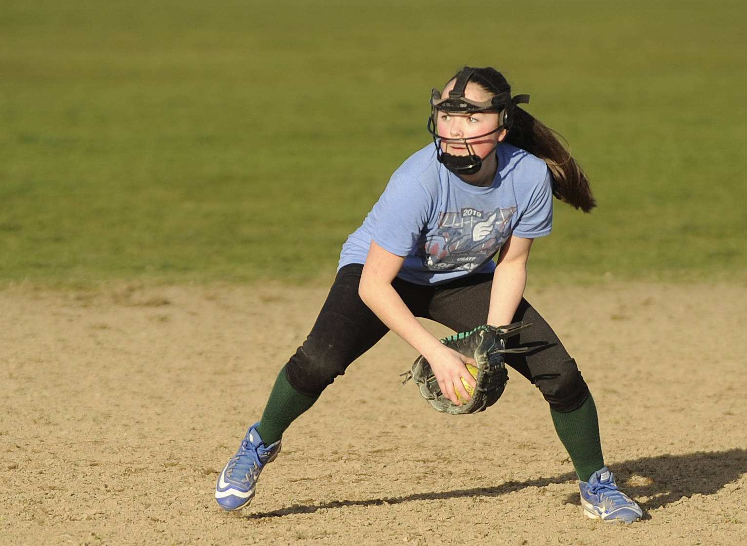 Sequim High freshman shortstop Hannah Bates looks to make a play at a preseason practice in early March. Bates and the Wolves saw their 2020 spring season suspended before playing their first game in mi-March. Sequim Gazette file photo by Michael Dashiell
