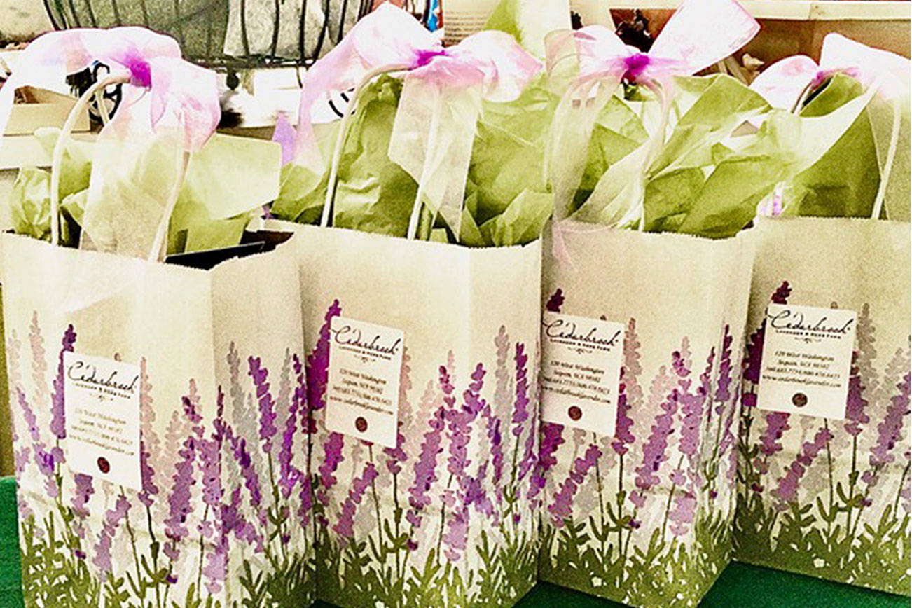 For every $20 gift basket purchased for local healthcare workers, owners of Cedarbrook Lavender Farm will add up to $10 in extra products and deliver the bags. Photo courtesy of Cedarbrook Lavender Farm