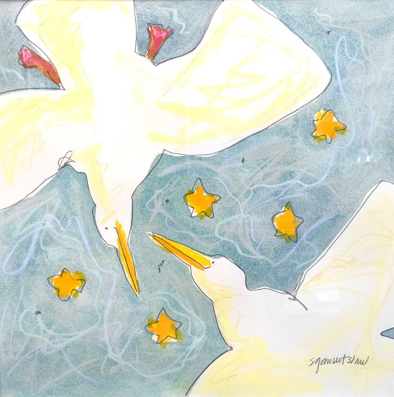 ”Joy Bird #2” by Susan Gansert Shaw, a featured artist on the City of Sequim’s art commission new blog. Submitted art