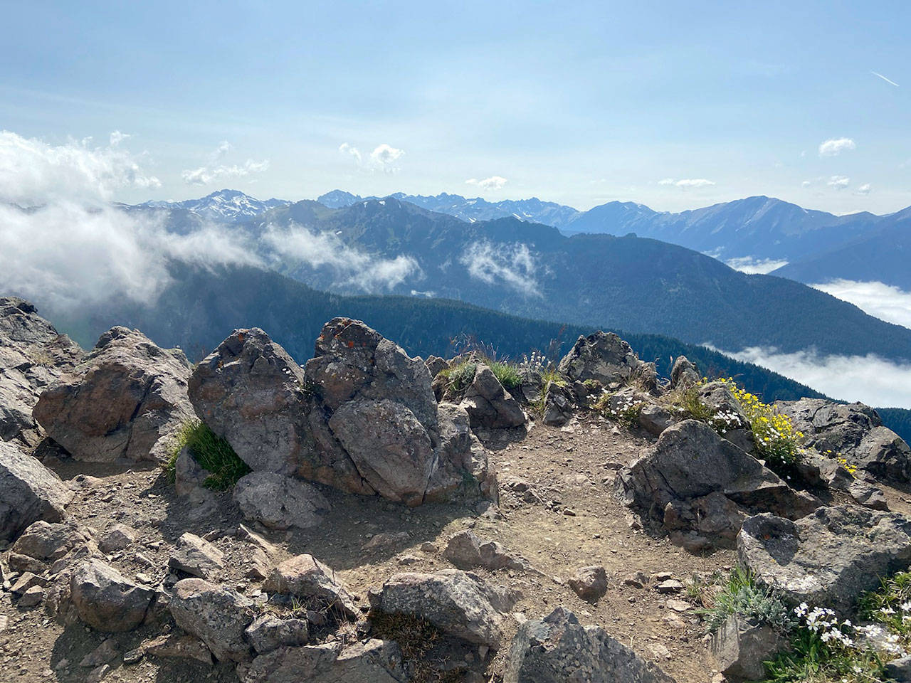 The Olympic Mountains as seen from the summit of Mount Townsend. Photo by Rob Ollikainen/Olympic Peninsula News Group
