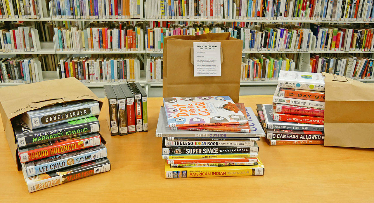 Local libraries began offering the Grab Bag “browsing” service last week. Photo courtesy of North Olympic Library System
