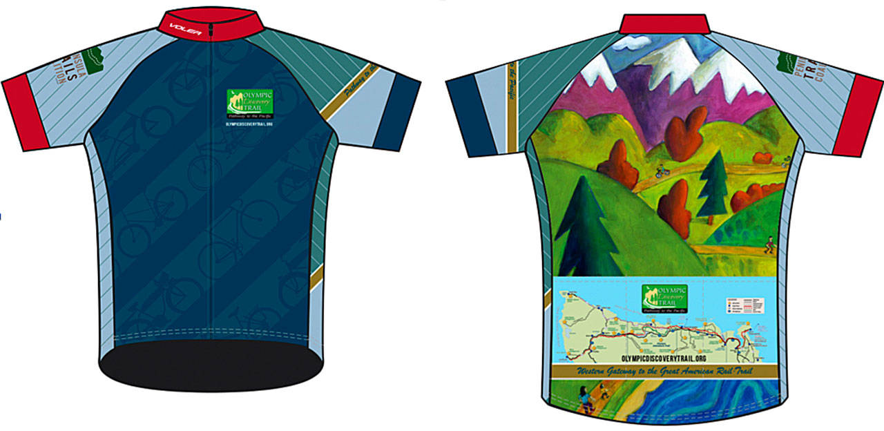 A portion of sales of this jersey featuring Max Gruber’s artwork goes to the Peninsula Trails Coalition. Submitted art