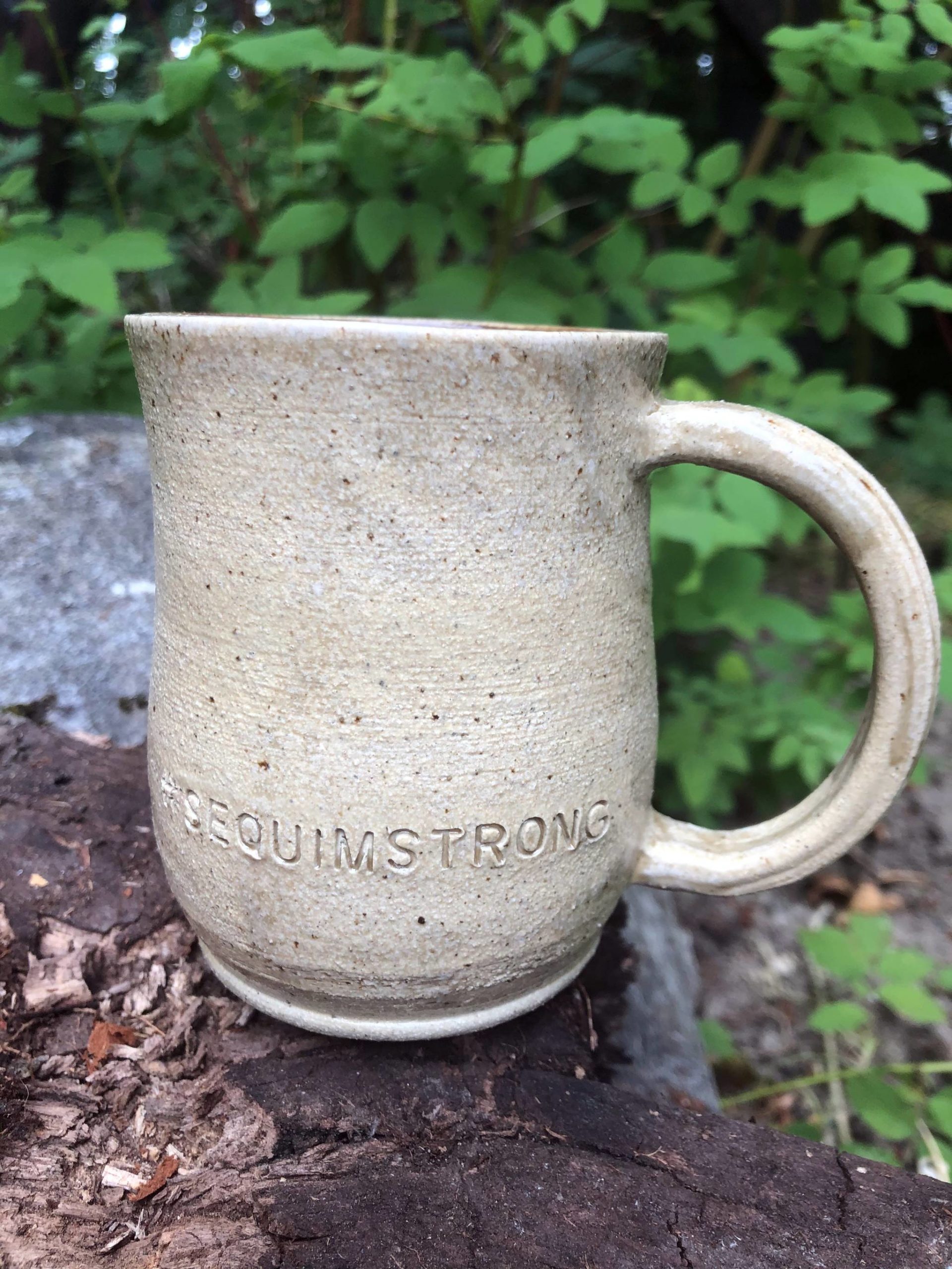 Mike Walker of Central California found this mug along the Olympic Discovery Trail. He discovered it was placed by Sydney Swanson of Sunshine Ceramics Studio. She hopes people who find her mugs on the trail enjoy them and check out her social media pages. Photo courtesy of Mike Walker