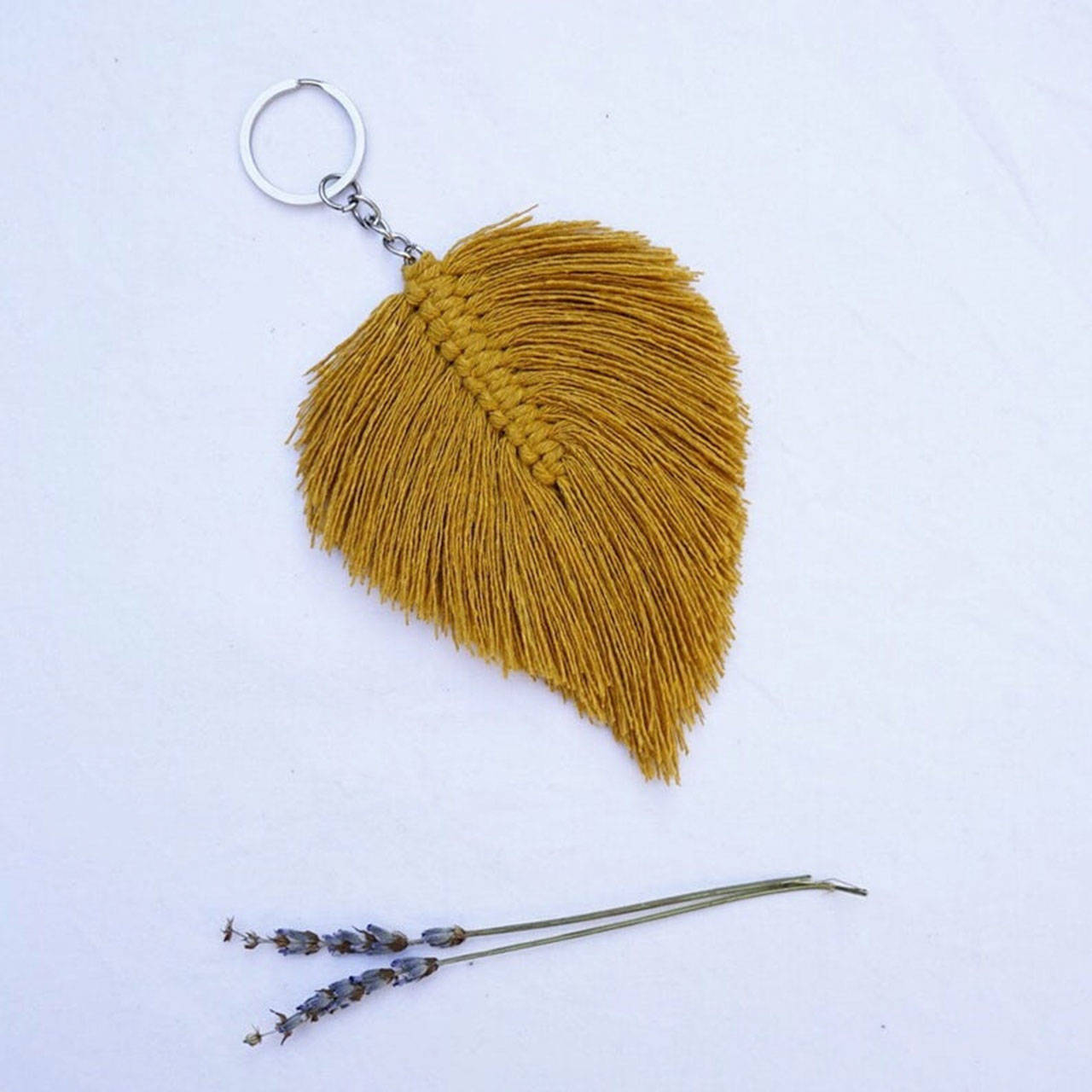 Local libraries offer leaf macramé keychain take-and-make kits, available for pickup until supplies run out. Submitted photo