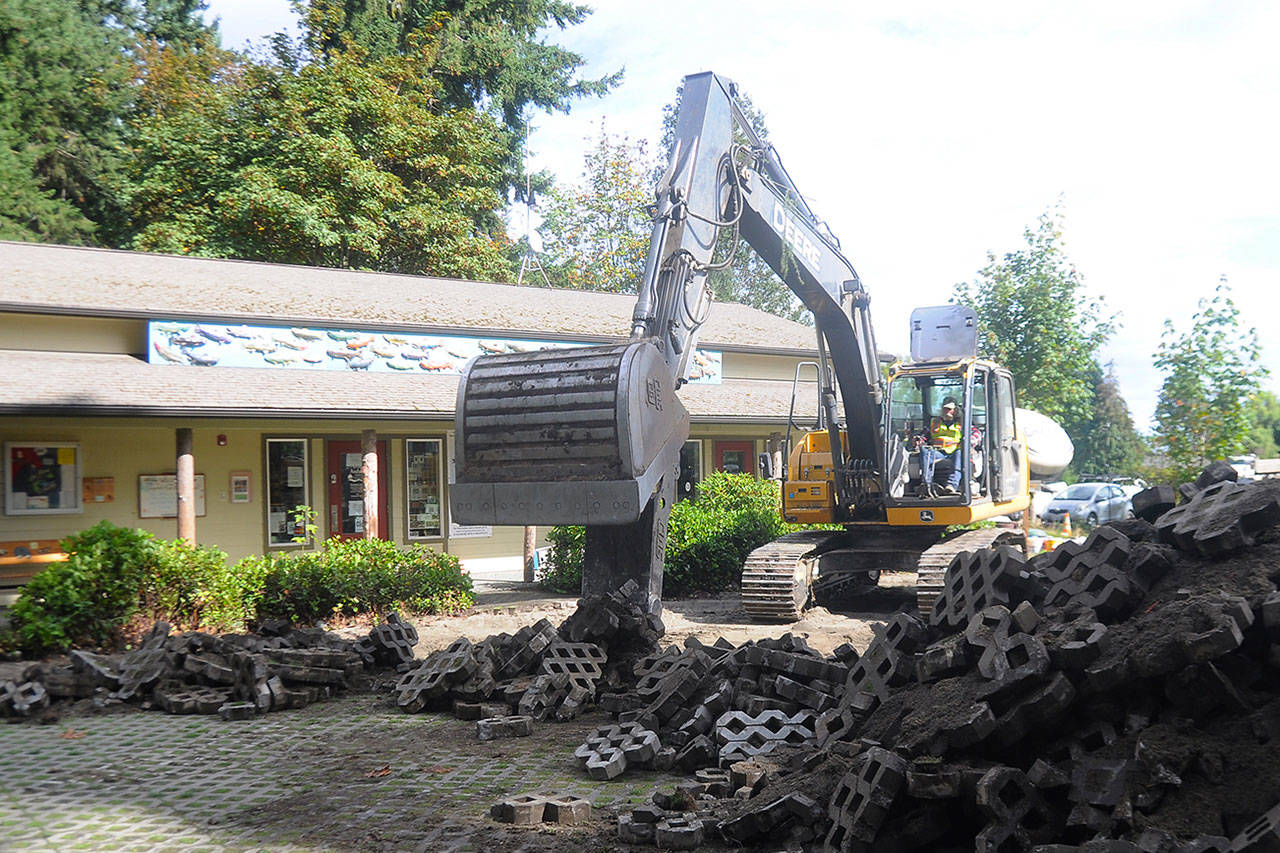 Crews began clearing the site for a $4.5 million expansion of the Dungeness River Audubon Center last week. Sequim Gazette photo by Michael Dashiell
