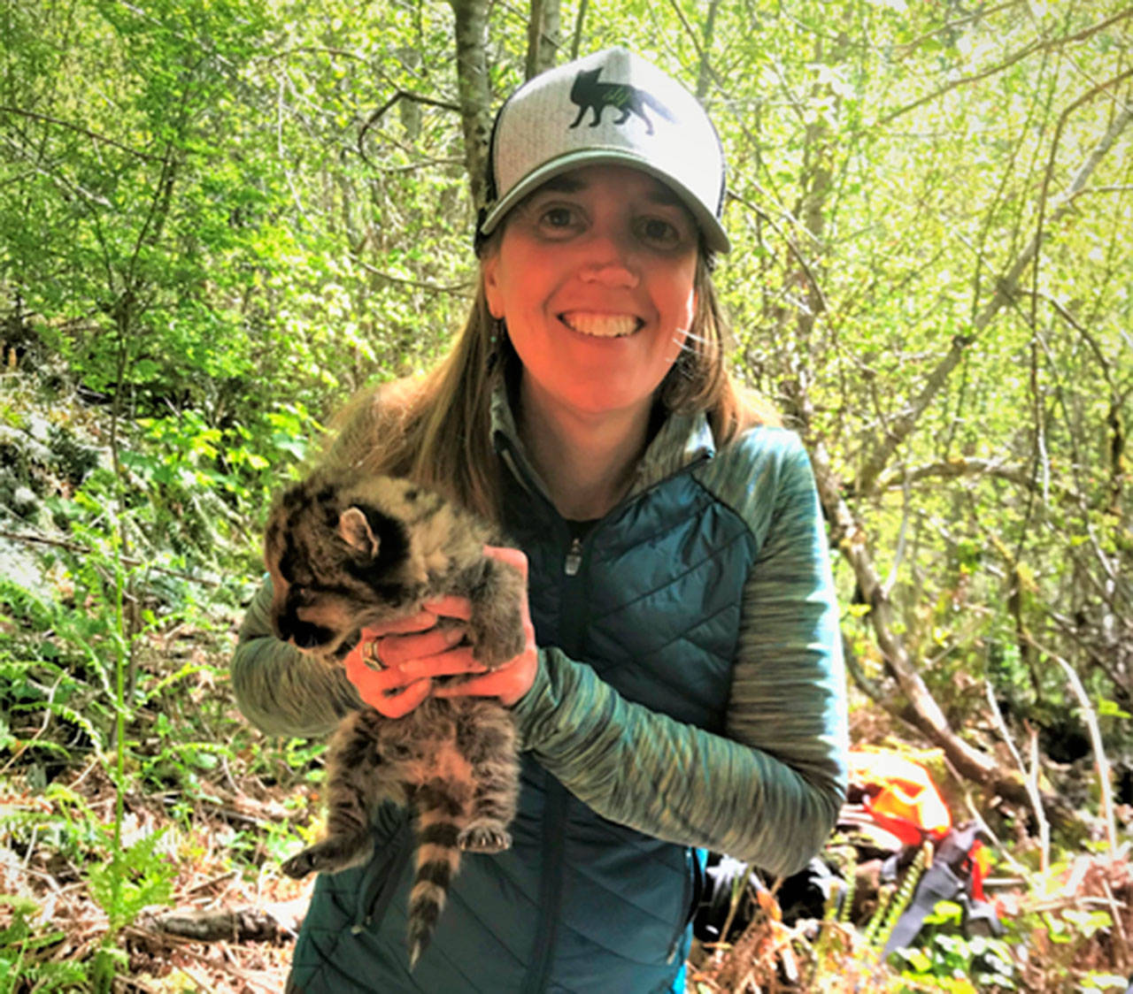 Kim Sager-Fradkin, wildlife program manager for the Lower Elwha Klallam Tribe, presents “The Olympic Cougar Project: A Collaborative Study” at an Oct. 21 Zoom meeting. 
Submitted photo