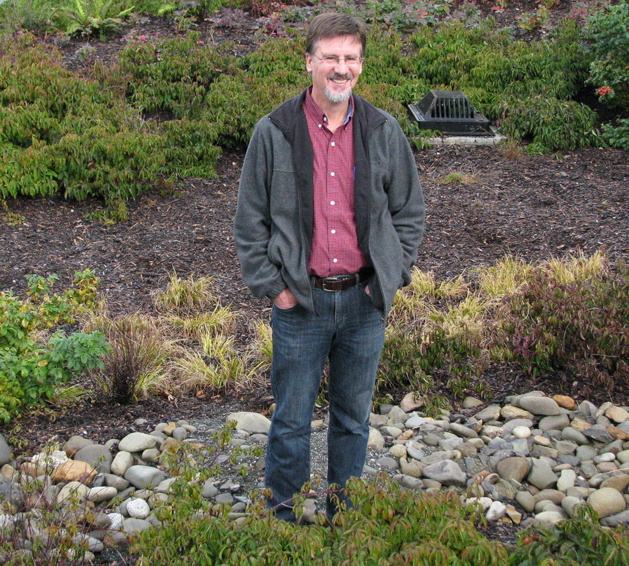 Joe Holtrop, Clallam Conservation District Executive Director, provides information about landscaping with native plants on Nov. 12, part of the Green Thumbs Garden Tips education series. Submitted photo