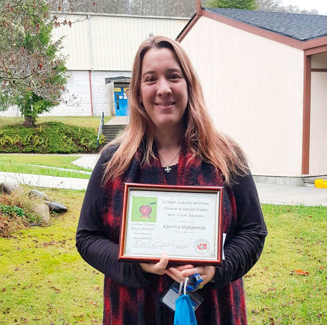 Katrina Matumeak, a fourth-grade teacher in the Crescent School District in Port Angeles, received a $500 grant from the Clallam County School Retirees’ Association’s Isabel Whitfield/Naddy Classroom Mini-Grants program. Submitted photo
