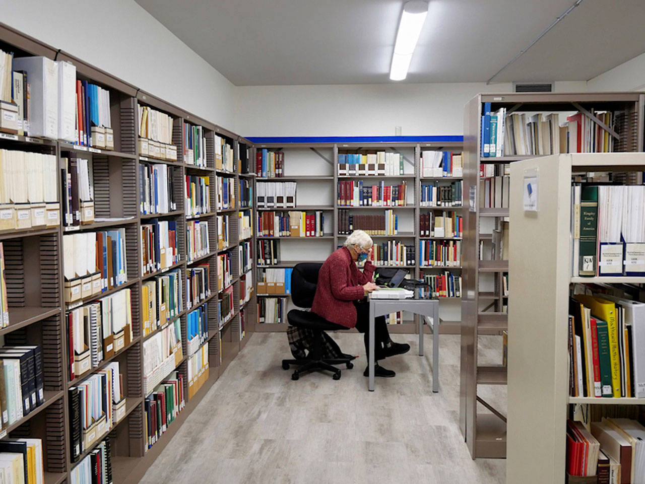 The Clallam County Genealogical Society’s new facility in Port Angeles isn’t open to public use yet, but offers space for eight to 10 people to conduct research via a library, computer terminals for online research, a large meeting room and more. Photo courtesy of Clallam County Genealogical Society