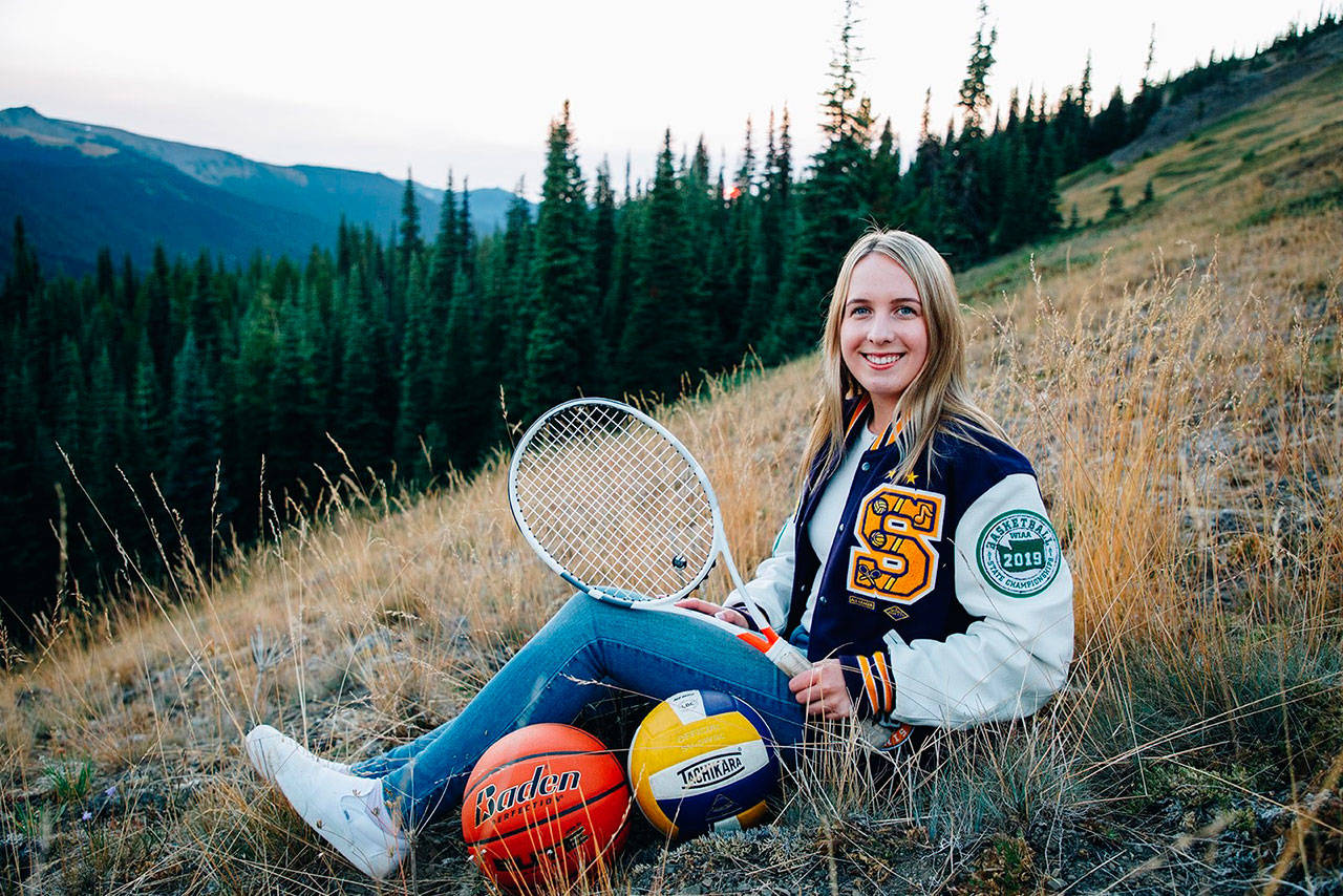 Sequim High senior Kalli Wiker was recently awarded the WIAA Smart Choice Scholarship. Wiker plays three varsity sports — volleyball, basketball and tennis — while maintaining a 4.0 grade-point-average. Submitted photo