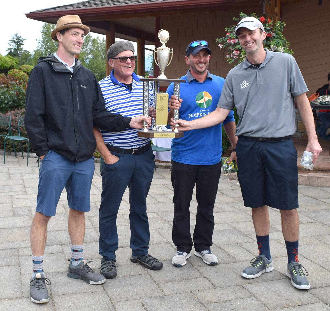 Winners of the 2021 Bob Golf golf tourney include, from left, Adam Shantz, Dean Owen, Derek Moore and Brandon Lancelle. Submitted photo