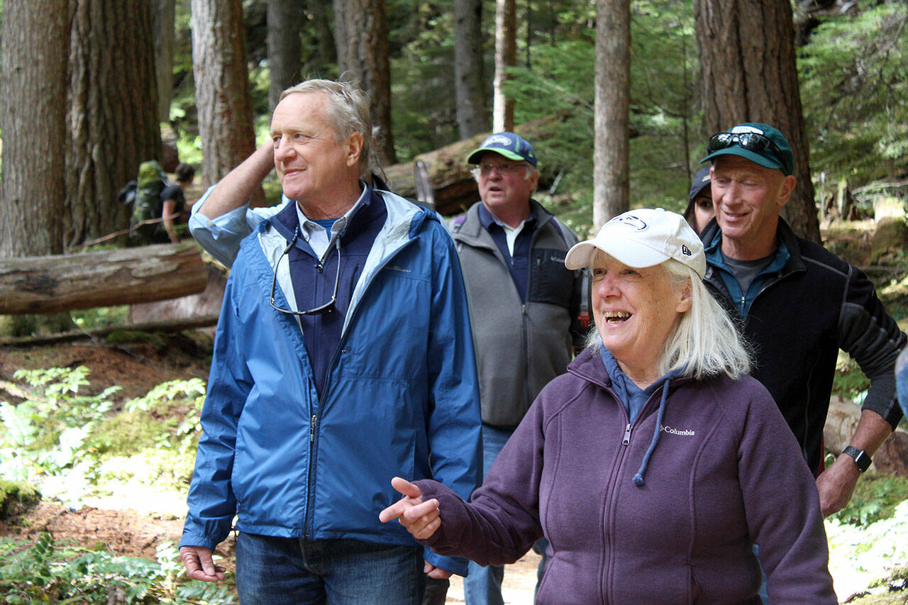 U.S. Senator Patty Murray (D-WA) joined State Rep. Steve Tharinger (D-Port Townsend), salmon and steelhead guide Ashley Nichole Lewis, President of Taylor Shellfish Company Bill Taylor and conservationist Tim McNulty for a hike in Olympic National Forest to discuss her Wild Olympics Wilderness & Wild and Scenic Rivers Act. Photo courtesy of Office of Sen. Patty Murray