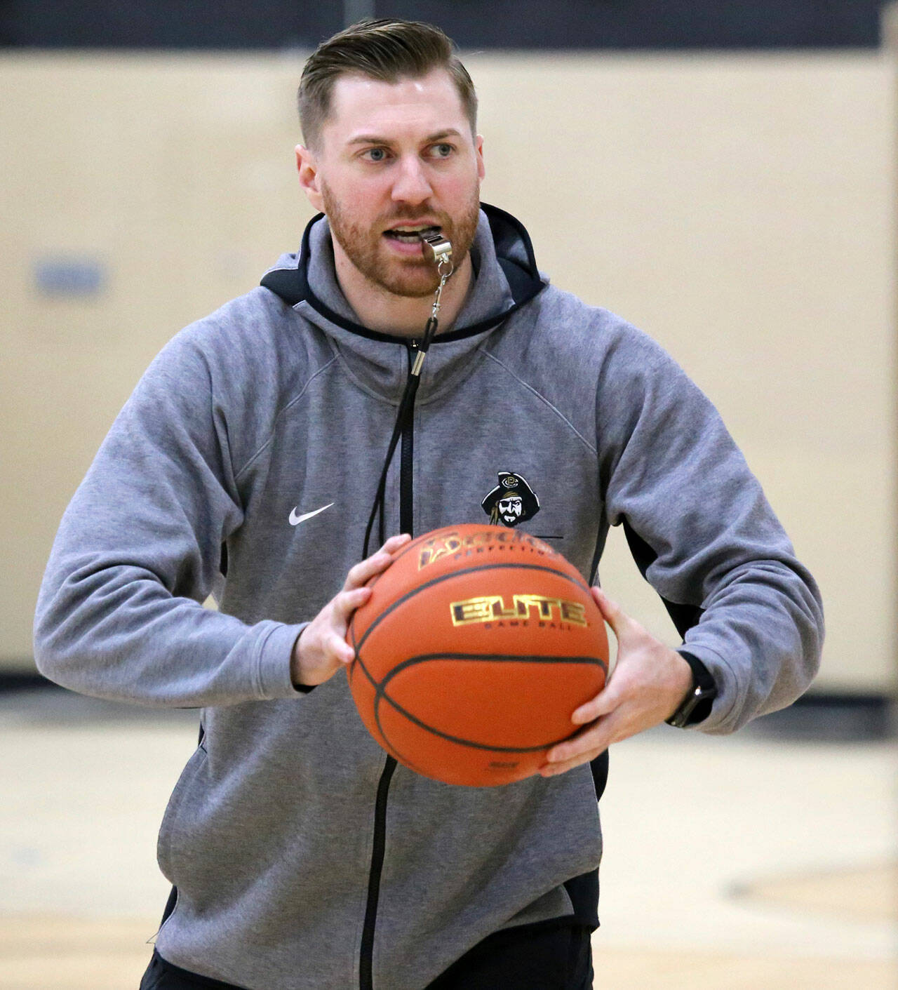Donald Rollman, Peninsula College men’s basketball head coach, has just six true freshman on his 16-man roster heading into a promising 2021-2022 season that kicked off this past weekend. Photo by Rick Ross/Peninsula College