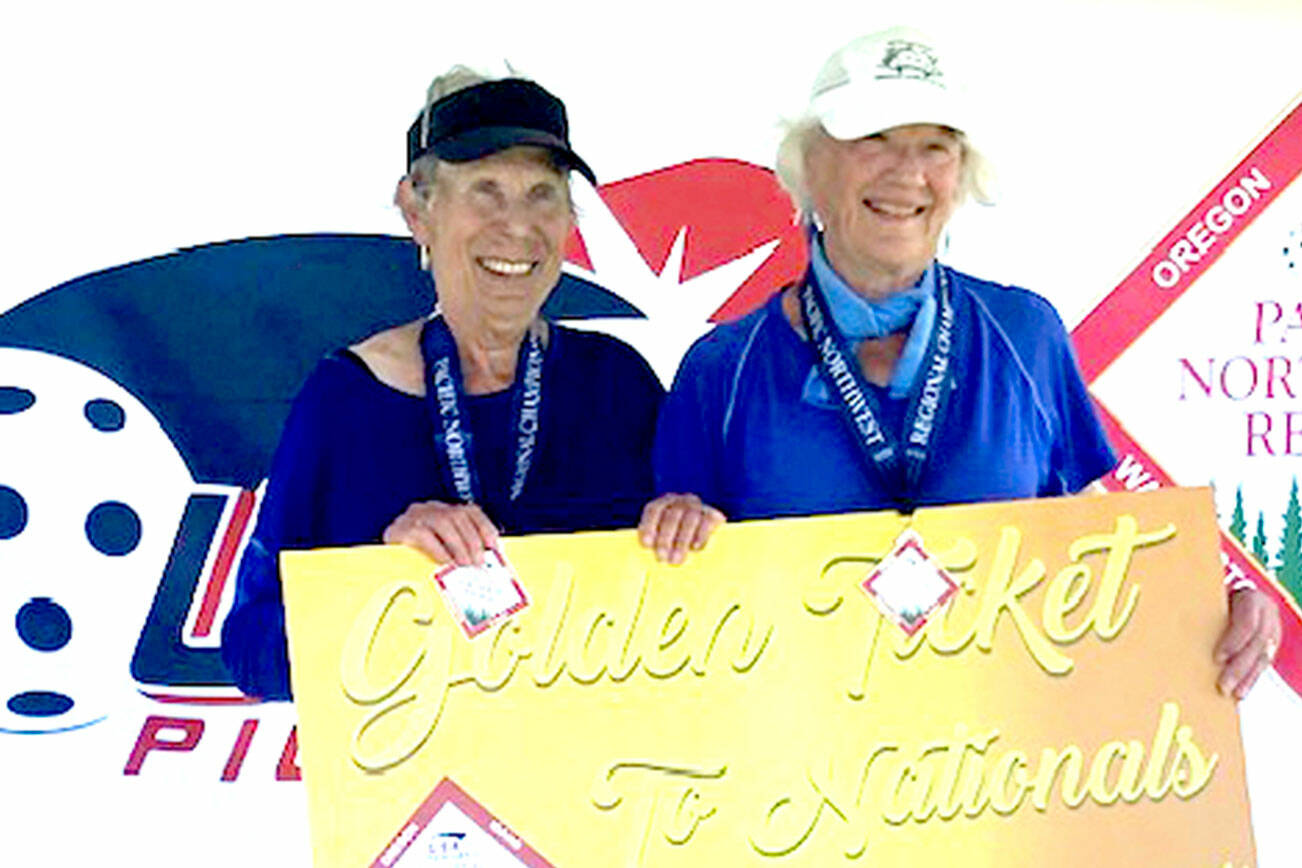 Ladies Doubles
Sequim Picklers Jeannie Ramsey and Beverly Hoffman won a silver medal at the 2021 USA Pickleball National Championships in the Women’s 4.0 75+ category.